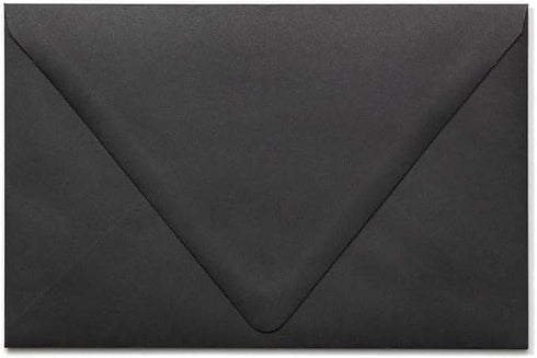 LUXPaper A9 Contour Flap Invitation Envelopes, 5 3/4" x 8 3/4", Midnight Black, 80lb. Text, 50 Qty