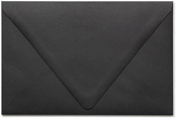 LUXPaper A9 Contour Flap Invitation Envelopes, 5 3/4" x 8 3/4", Midnight Black, 80lb. Text, 50 Qty