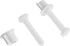 WNHNO 2Pcs White Plastic Toilet Seat Screws and Nuts with Washers, Universal Hinges Toilet lid Fastener Parts Kit