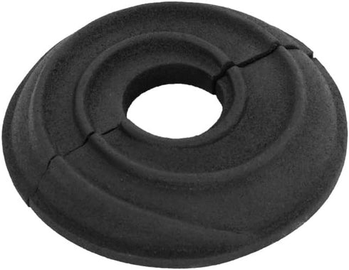 Renovators Supply Manufacturing Escutcheon Plate, 3.13 in OD, 1/2 in IPS, Lacquered Black Finish Aluminum