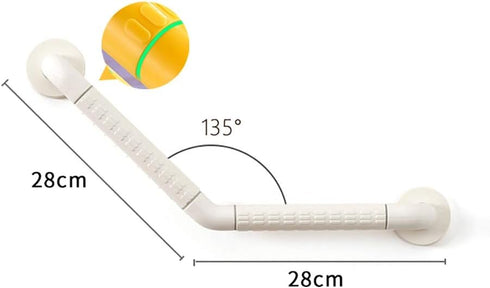 ZEELYDE Shower Handle,Shower Grab Bar,Grab Bars Handle Safety Support Hand Rails, Concealed Screw Safety Bathroom Grab