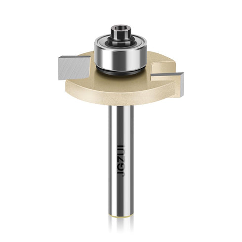 JGZUI Set,1/4" 13/64" 3/8" Slot Cutter Router Bit, ''T'' Type Bit with Bearing, Slot Router Bit Shank,Cutting Height