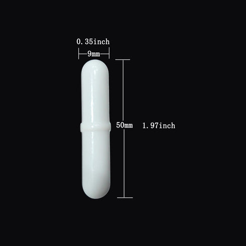 10Pcs PTFE Magnetic Stirrer Mixer Stir Bar, 50mm/1.96 inch Magnetic Stir Bar