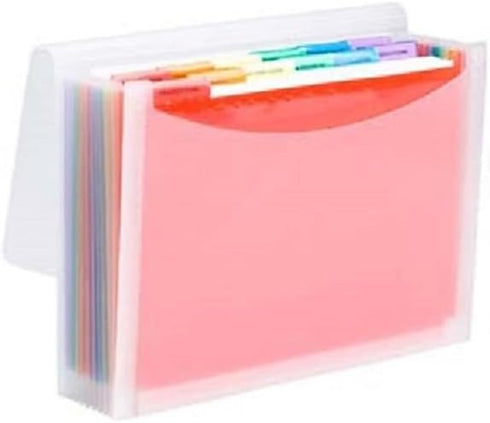 Smead Desktop Poly Expanding File Folder Organizer - 12 Pockets, Accordion File, Letter Size with Flap and Cord Closure