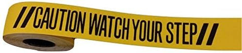 Gator Grip Traction Anti-Slip Safety Warning Tape, 3 Inch x 44 Inch, WATCH YOUR STEP for Entry Steps