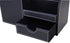 KINGFOM Black Desk Organizer Caddy, Pu Leather Multi-function Storage Box for Pen/Pencil, Cell Phone, Business Cards,