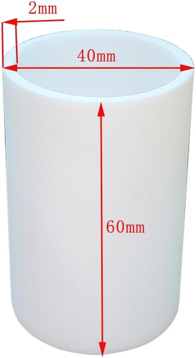OTOOLWORLD 99.3% Alumina Crucible Al2O3 Aluminum Oxide Crucible Assay Crucible for Lab Laboratory (F40*60MM)