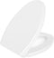 Mokukii Premium Heavy-Duty Elongated (Oval) Toilet Seat (Oblong 18.5), Soft Close & Silent,