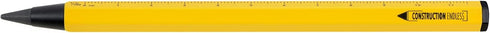 Troika Multitasking Pencil with Sustainable Endless Aluminium and Metal Tip Yellow Interchangeable Erasable with Centimeter/Inch Ruler, Size: 147 x 10 x 10 mm, PEN20/YE by Troika