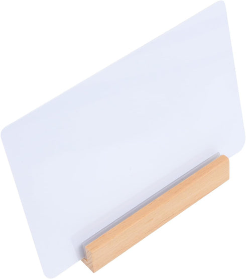 Glass Whiteboard Dry Erase Writing Board, A6 Size Message Board with Base for Desktop Notice Board