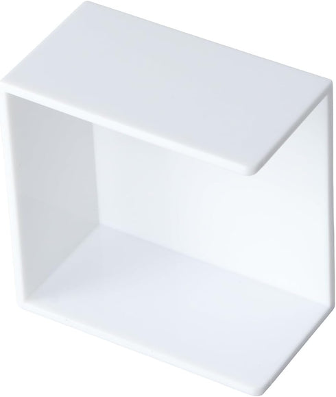 dohobby White Thickened Plastic Sticky Note Holder - Convenient Note Storage Box for Office and Home Desk Organizers