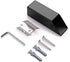 YJ YANJUN Black Towel Hooks - 4 Pack Wall Mounted Stainless Steel Robe Coat Hooks for Bathroom & Kitchen