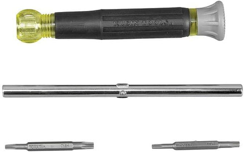 Klein Tools 32585 Multi-bit Precision Screwdriver Set, 4-in-1 Electronics Screwdriver with Torx Bits