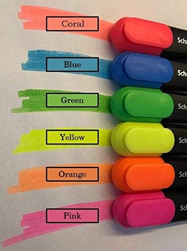 Schneider Job Highlighter, Chisel Tip, 1 + 5 mm, Black Barrel, Orange Ink, Box of 10