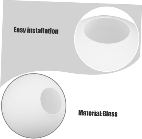 80mm 30mm OSALADI Frosted Glass Globe Lamp Shade round Pendant Globe Replacement with Opening for Wall Sconce