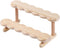 OULIGET Double Deck Wooden Display Riser Stand, Minifigures Doll Model Organizer Stand,Small