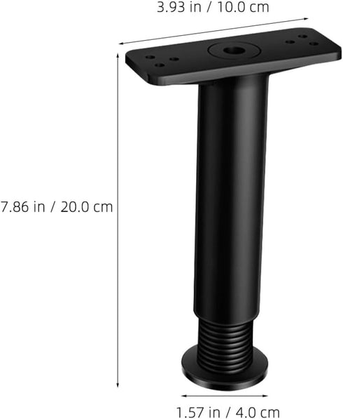 2pcs 20-37cm, Luxshiny Adjustable Plastic Furniture Legs for Bed Frame Support, Telescopic Height Waterproof Cabinet