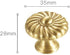 SANCHAKOU 2 Pack Cupboard Drawer Pull Handles Solid Bedside Table Brass Handle Chinese Gold Wardrobe Cabinet Handle