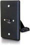 C2G HDMI Pass Through Single Gang Electrical Distribution Wall Plate Black (39878)