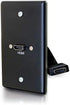 C2G HDMI Pass Through Single Gang Electrical Distribution Wall Plate Black (39878)