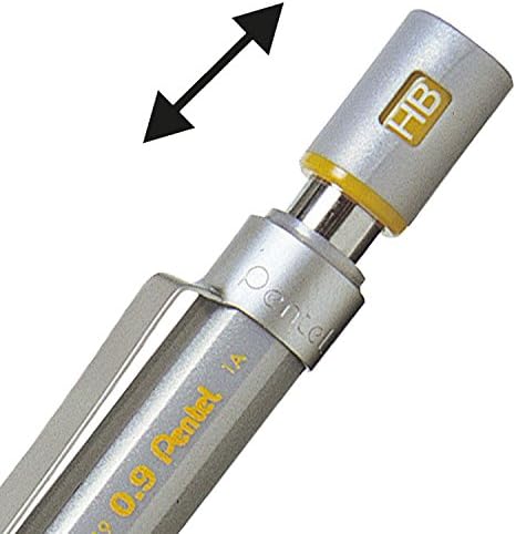 Pentel Graphgear 500 Mechanical Pencil, 0.9mm Lead, Grade HB, 1 x Silver Graphgear Pencil