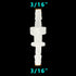 Feelers 3/16" Hose Barb Thru-Bulk Bulkhead Fitting Hex Barbed Fitting Plastic Adapter Union Mender Splicer with Gasket