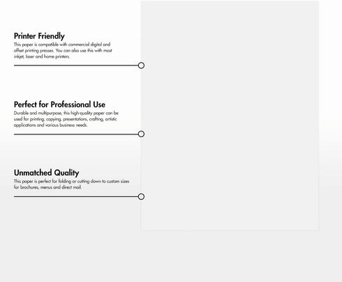 LUXPaper 8.5" x 11" Paper | Letter Size | White | 80lb. Text | 100% Recycled | 50 Sheets Quantity