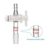 StonyLab Vacuum Flow Control Adapter with PTFE Stopcock, 14/20 Joint and Straight Hose Connection