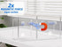Large Magnetic Dry Erase Marker Holder, Magnetic Glass Whiteboard Holder with Movable Dividers, Strong Pencil Holder