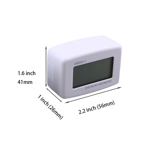 Generic DM55-1 Blue LCD Digital Voltage Meter Voltmeter LED AC 100-300V with US Plug