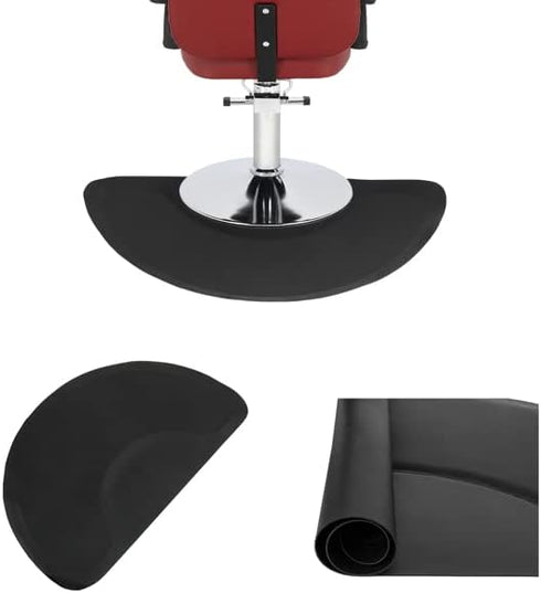 Generic 3x4.5 1/2 Inch Semicircle Anti-Fatigue Salon Mat Ft, Thick PVC High-Density Foam Barber Chair Cushion, Comfort