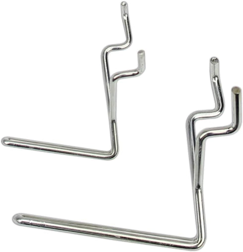 Pegboard Hooks 50-Pack 1" + 2” L Hook - Zinc Plated, Fits Any Peg Board, Organize Tools, Accessories, Workbench, Garage