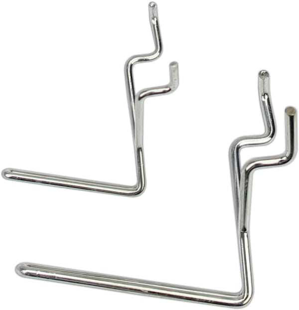 Pegboard Hooks 50-Pack 1" + 2” L Hook - Zinc Plated, Fits Any Peg Board, Organize Tools, Accessories, Workbench, Garage