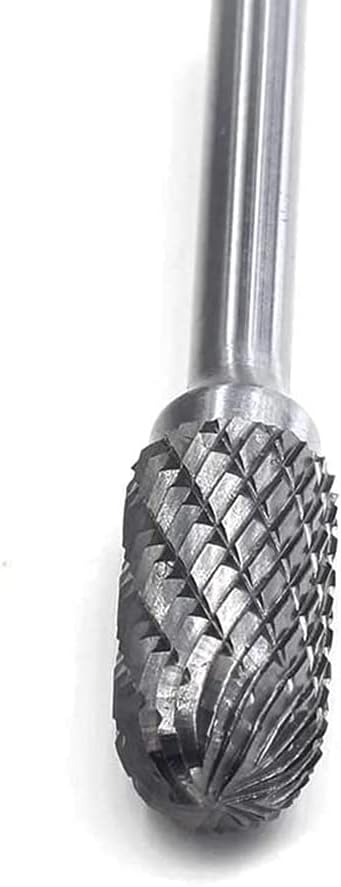SC-5L6 Tungsten Carbide Burr - 6” Long Double Cut Carbide Burr File with 1/4 Shank Dia Cylinder, 1pcs