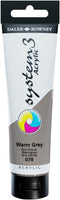 Daler Rowney System3 Acrylic Paint Tube, Warm Grey, 150ml - Artist Supplies for All Skill Sets