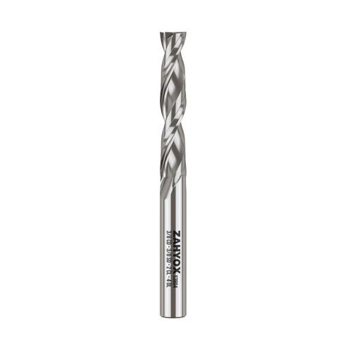 Upcut Spiral CNC Bit, Solid Carbide Straight Router Bit, 3/8" Cutting Dia, 3/8" Shank, 2" Cutting Length, CNC Router