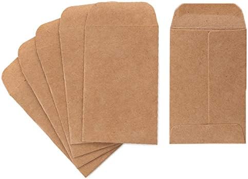 Coin and Small Parts Envelopes 500 Pack 2.25"x 3.5" with Gummed Flap for Home and Office Use