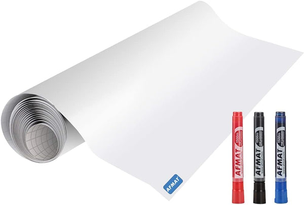 White Board Sticker - Dry Eraser Paper for Wall, Upgrade PET-No Ghost, 1.45 x 11 ft, Self Adhesive