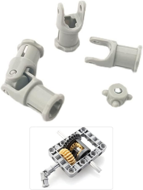 3L Blocks-61903-62520c01 Pack 10pcs MOC Light Grey Universal Joint Connector Coupler Shaft Building for Suspension