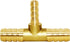 Joywayus Barb Reducer 3/8"x 1/4"x 3/8" ID Hose, Reducing Tee 3 Way Union Brass Fitting for Water/Fuel/Air