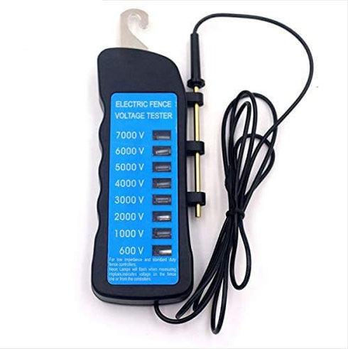 Electric Fence Tester with 8 Neon Lights, 7KV Voltage Tester for Farm Fences