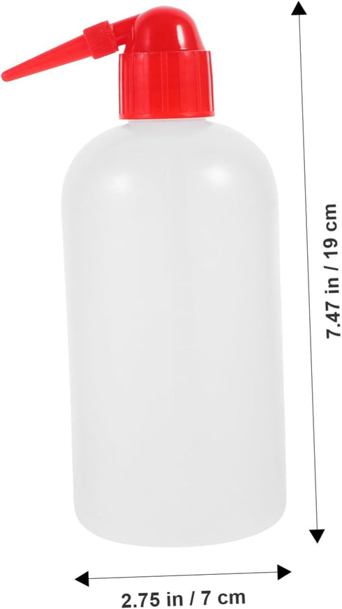 2 pcs Narrow Mouth Wash Bottle with Graduation Plastic Laboratory Washing Bottle Angled Head Design for Precise Fluid