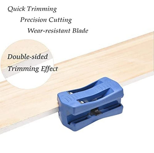 Edge Banding Trimmer, Wood Double Veneer Laminate Edge Trimmer for Woodworking, Manual Trimming Tool