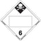 Labelmaster ZEZ29B Inhalation Hazard Hazmat Placard, Blank, E-Z Removable Vinyl (Pack of 25)