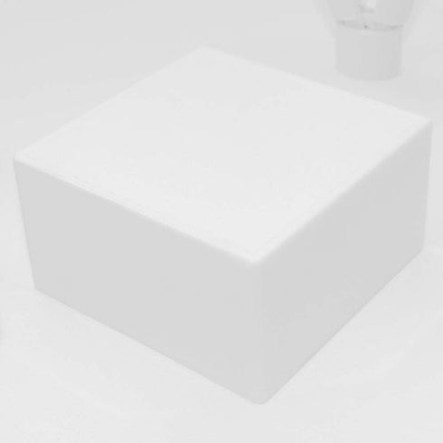 White Memo Holder, 3 x 3 PS Notepad Organizer, Sticky Notes Cube Holder for Home and Office