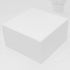 White Memo Holder, 3 x 3 PS Notepad Organizer, Sticky Notes Cube Holder for Home and Office