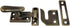 QCAA Solid Brass Casement Fastener Window Lock, Small, Brushed Antique Brass, 1 Pack