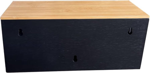 Trendy Haven Commercial, Countertop Bamboo Paper Towel Dispenser/Holder with Lid for Home and Wall Mount