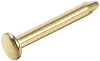 uxcell Tiny Iron Hardware Nails 1.2X8mm(DxL) for DIY Wooden Boxes, Gold Tone, 200pcs