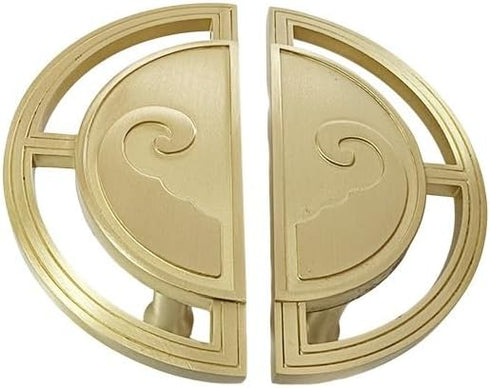 SANCHAKOU 2Pcs/Set 108 29Mm Gold Knobs for Dresser Semicircular Wardrobe Cabinet Bedside Table Handle Drawer Pure